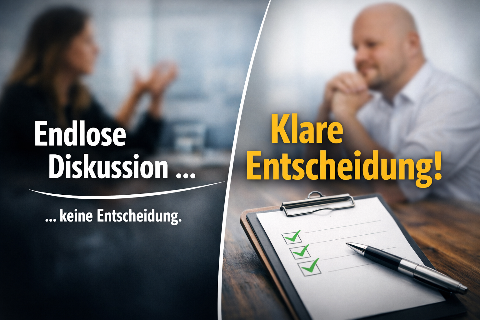 Warum klare Entscheidungen menschlicher sind als endlose Diskussionen